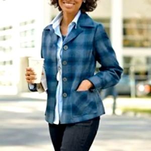 $239 NWT Pendleton Archival 49'er Retro Jacket Blue Plaid Wool Women SP Vintage